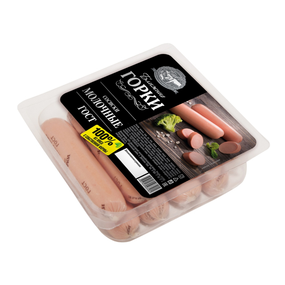 Изображение товара Сосиски Ближние Горки Молочные ГОСТ 0.45 кг