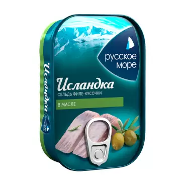 Изображение товара Сельдь Русское Море Исландка Филе-Кусочки в Масле 115г