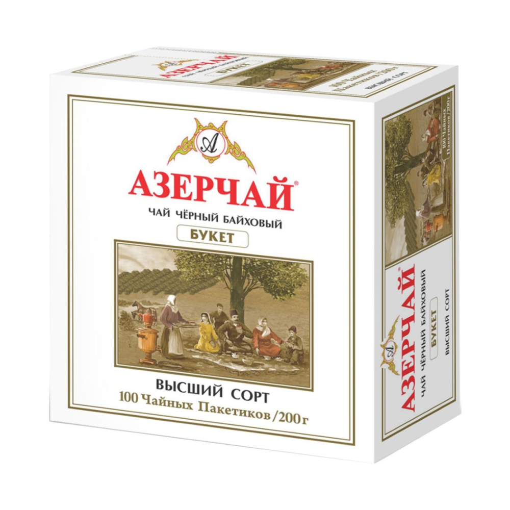 Изображение товара Азерчай Букет — черный байховый чай в пакетиках, 100 пакетиков