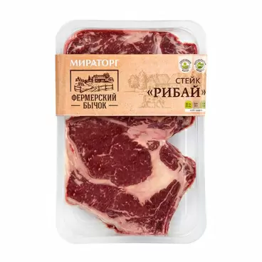 Изображение товара Стейк Рибай Говяжий Мираторг Фермерский Бычок 500г
