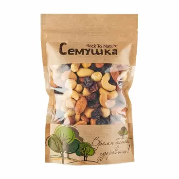 Изображение товара Смесь Жареных Орехов и Изюма Семушка 150г