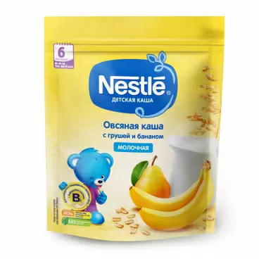 Изображение товара Каша Nestle Молочная Овсяная Груша Банан 200г