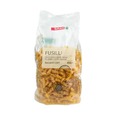Изображение товара Макаронные Изделия SPAR Спирали 450г