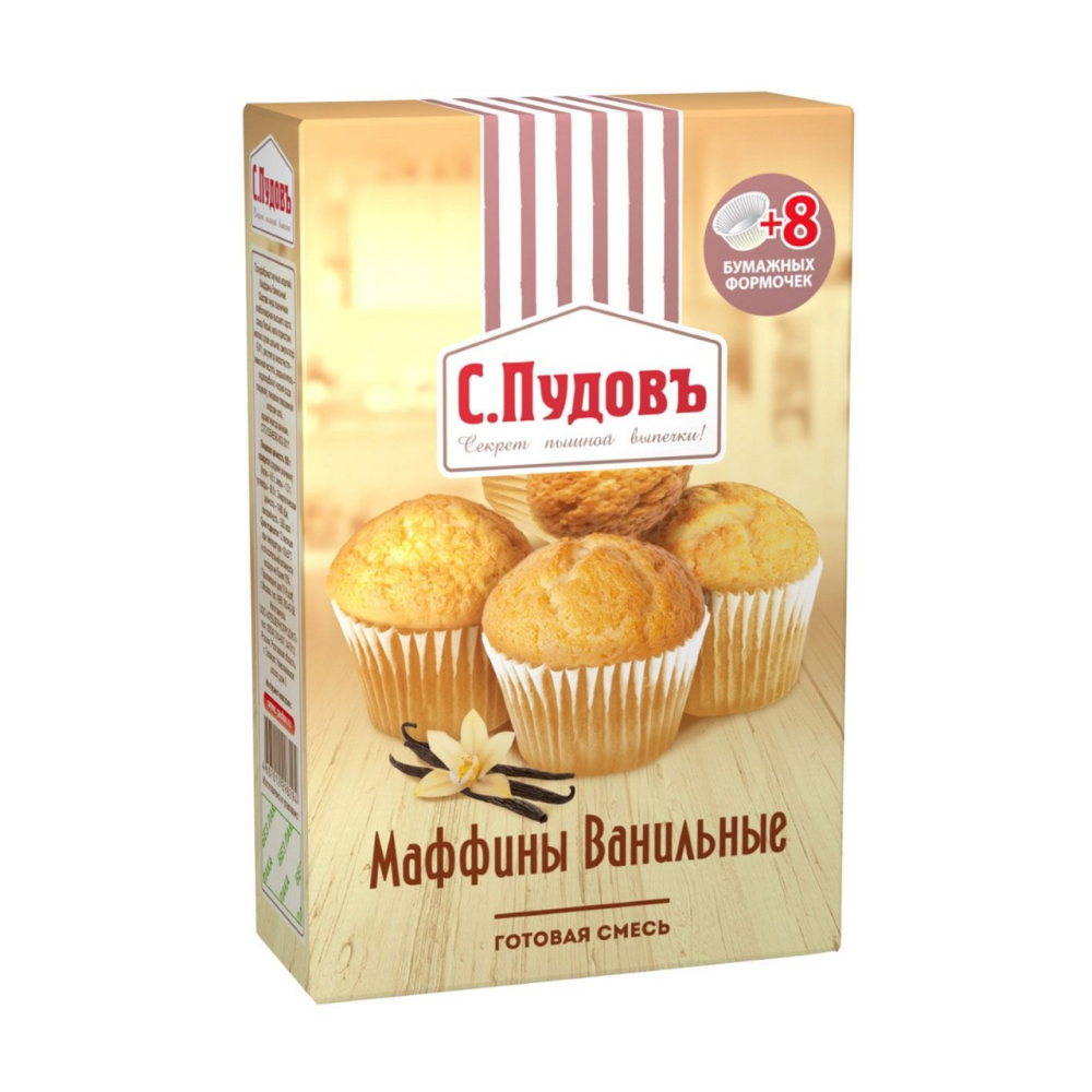 Изображение товара Смесь С.Пудовъ Маффины Ванильные 250г