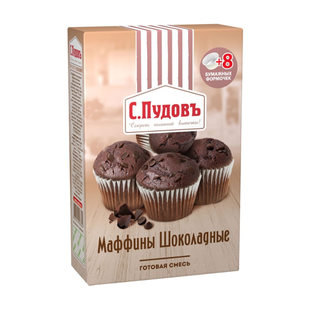 Изображение товара Смесь С.Пудовъ Маффины Шоколадные 230г