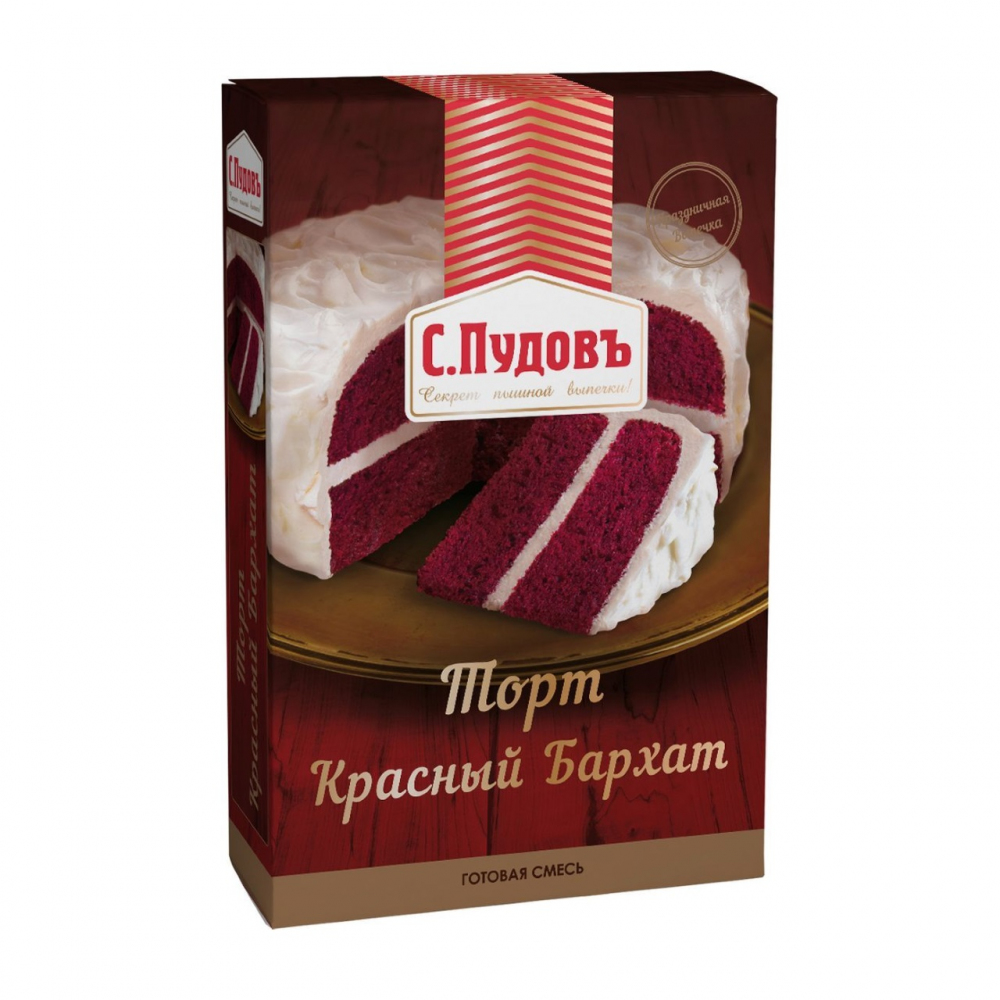 Купить смесь с.пудовъ торт красный бархат 400г с доставкой на дом в  магазине SPAR