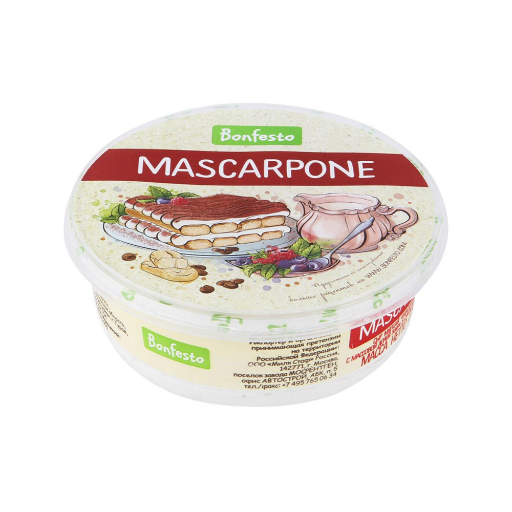 Изображение товара Сыр Мягкий Bonfesto Маскарпоне 78% 250г
