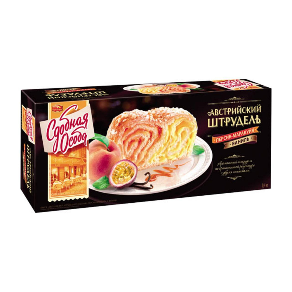 Изображение товара Австрийский штрудель с персиком, маракуйей и ванилью 400 г