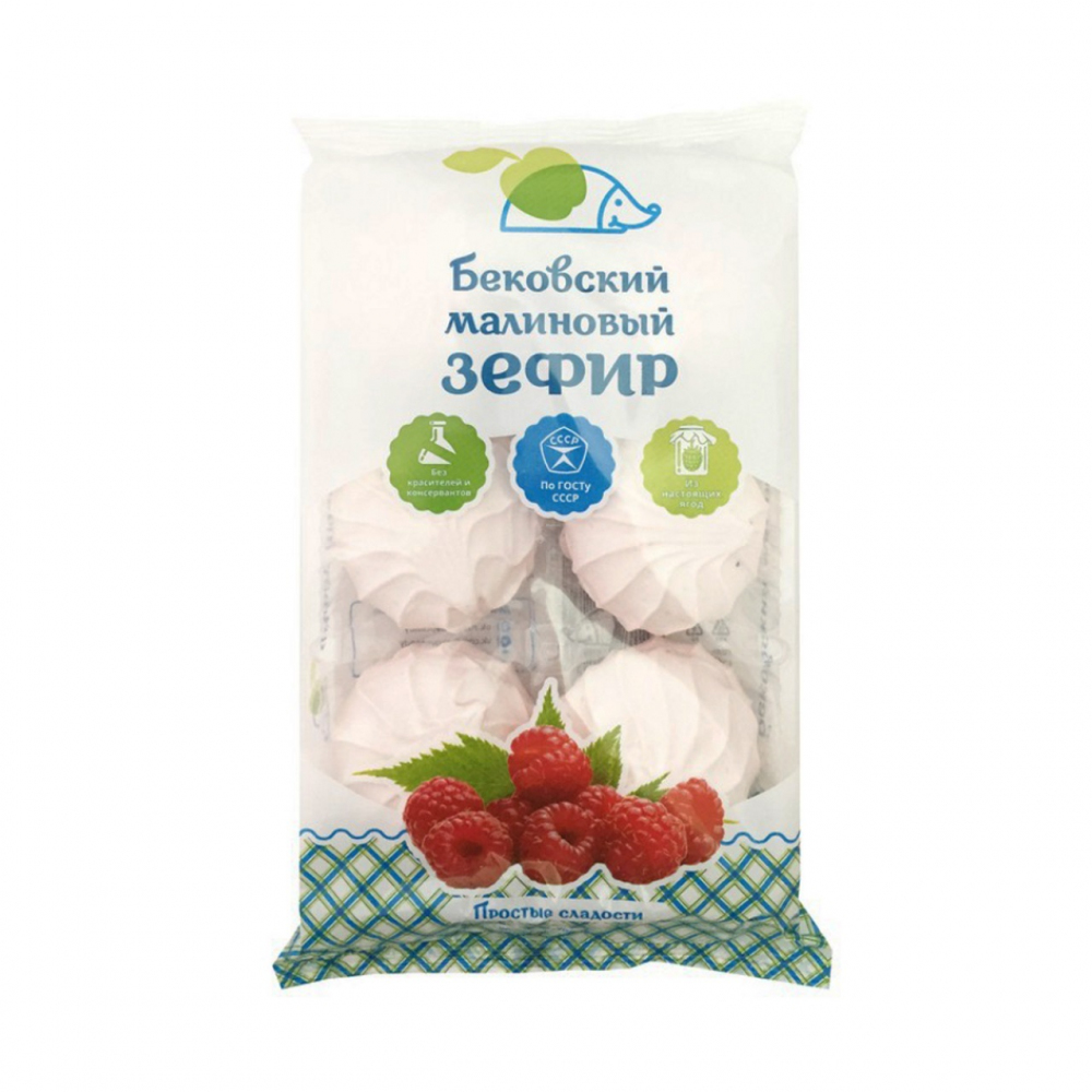 Изображение товара Зефир Бековский Малиновый 250 г — воздушный десерт