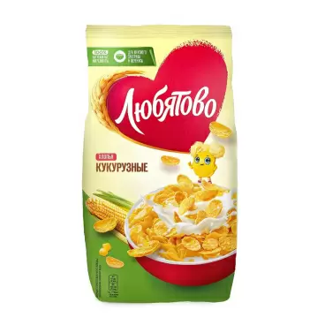 Изображение товара Готовый Завтрак Любятово Хлопья Кукурузные 300г
