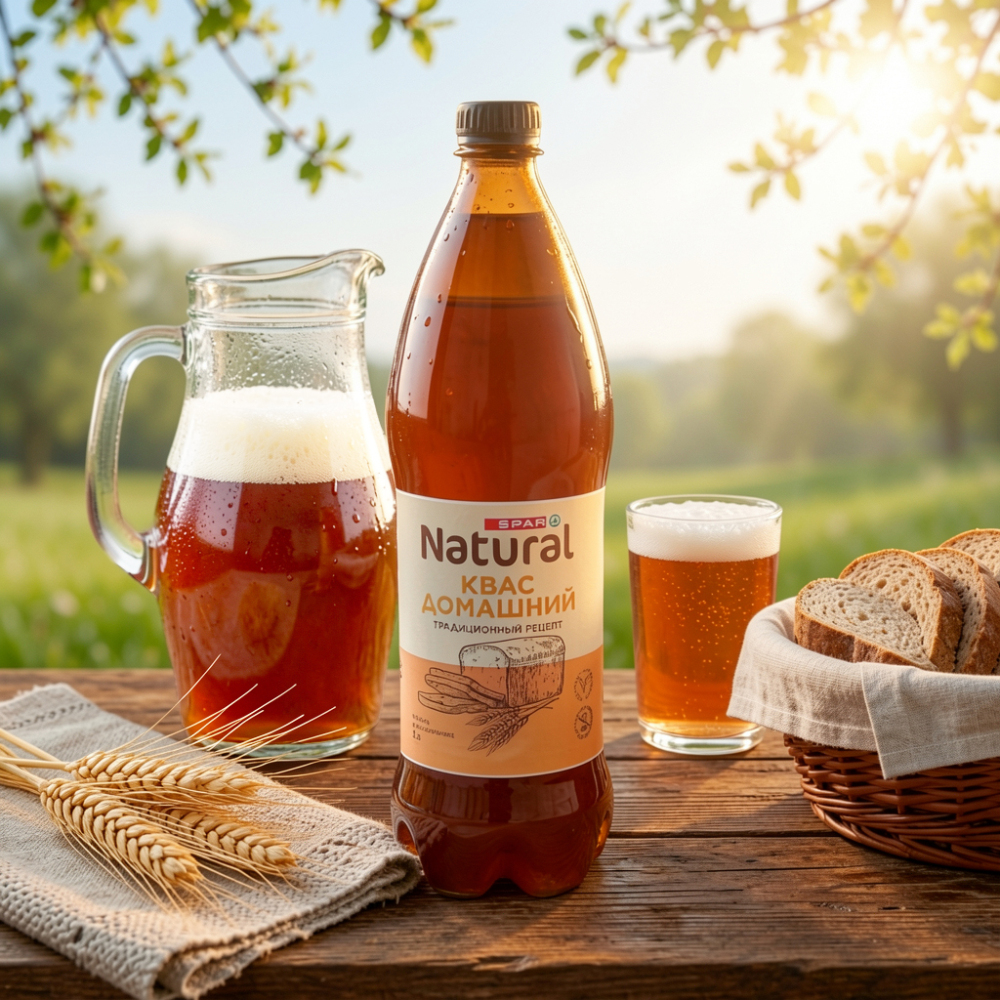 Изображение товара SPAR NATURAL ДОМАШНИЙ Квас 1 л - натуральный напиток, окрошка Изображение товара SPAR NATURAL ДОМАШНИЙ Квас 1 л - натуральный напиток, окрошка