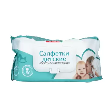 Изображение товара Влажные Салфетки SPAR Детские с Клапаном 120шт