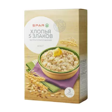Изображение товара Хлопья SPAR 5 Злаков 400г