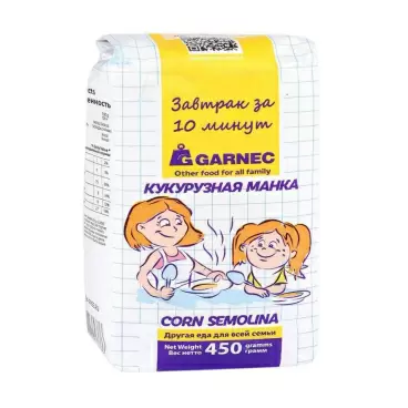 Изображение товара Манка Кукурузная без Глютена Гарнец 450г