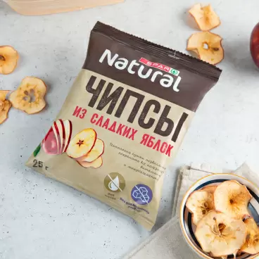 Изображение товара Чипсы SPAR NATURAL из Сладких Яблок 25г
