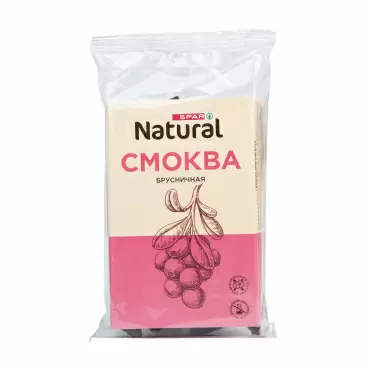 Изображение товара Смоква SPAR NATURAL Брусничная без Сахара 50г