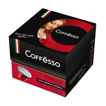Изображение товара Кофе Молотый Coffesso Classico Italiano в Капсулах 50г Изображение товара Кофе Молотый Coffesso Classico Italiano в Капсулах 50г