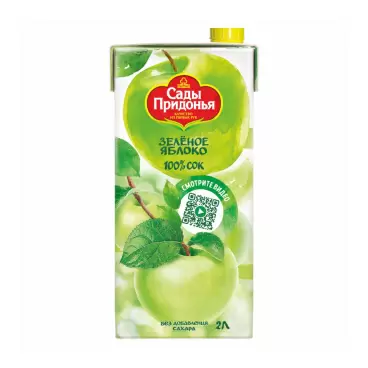 Изображение товара Сок Сады Придонья Зеленое Яблоко 2л