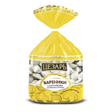 Изображение товара Вареники Цезарь с Картофелем и Жареным Лучком 600г