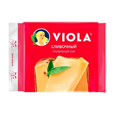 Изображение товара Сыр Плавленый Viola Сливочный Ломтики 45% 140г