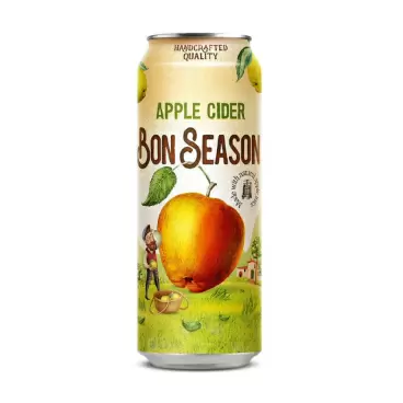 Изображение товара Сидр Бон Сезон Яблочный 4,5% 0,43л ж/б