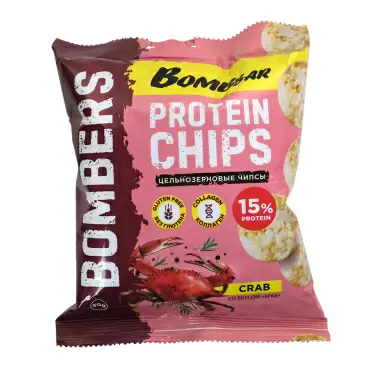 Изображение товара Чипсы Bombbar Цельнозерновые Краб 50г