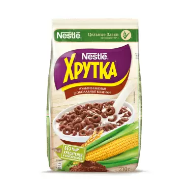 Изображение товара Готовый Завтрак Хрутка Шоколадные Колечки 210г Изображение товара Готовый Завтрак Хрутка Шоколадные Колечки 210г