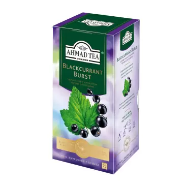 Изображение товара Чай Черный Ahmad Tea Blackcurrant Burst 25 Пакетиков с/я