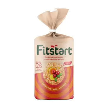 Изображение товара Хлебцы Fitstart Мультизлаковые Брусника Имбирь и Мед 100г