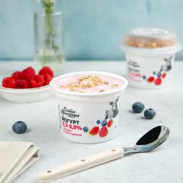 Изображение товара Йогурт Особая Коллекция Лесная Ягода Гранола Изюм 190г