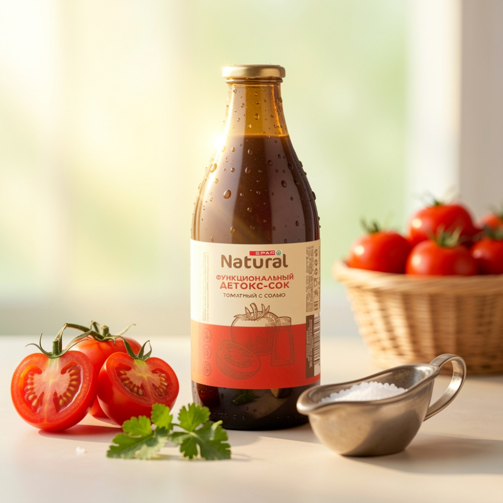 Изображение товара Сок Детокс SPAR NATURAL Томатный с Солью 1л