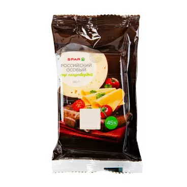 Изображение товара Сыр SPAR Российский Особый 45% 180г