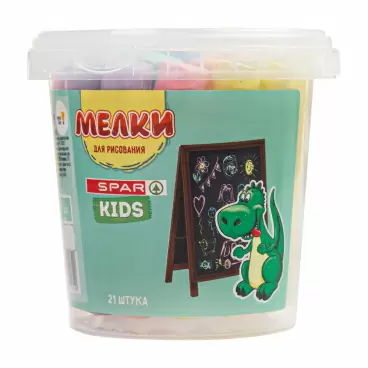 Изображение товара Мелки SPAR KIDS для Рисования 21 Цвет Изображение товара Мелки SPAR KIDS для Рисования 21 Цвет