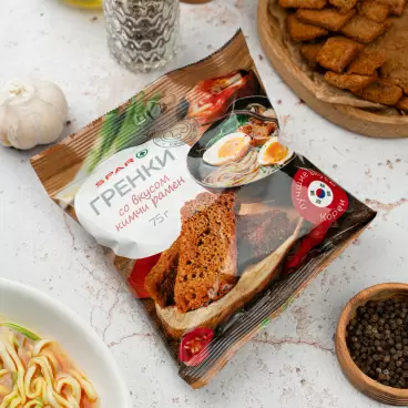 Изображение товара Гренки SPAR со Вкусом Кимчи Рамен 75г
