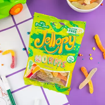 Изображение товара Мармелад Жевательный Jellopy Кислые Червячки 100г