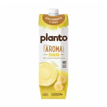 Изображение товара Напиток Соевый Planto Банан 0,7% 1л