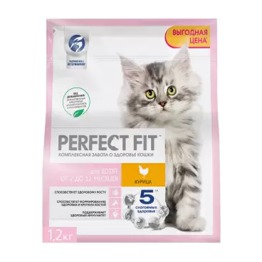 Изображение товара Корм Сухой для Котят Perfect Fit с Курицей 1,2кг