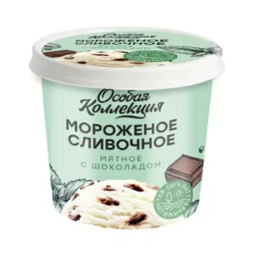 Изображение товара Мороженое Сливочное Особая Коллекция Мятное с Шоколадом 75г