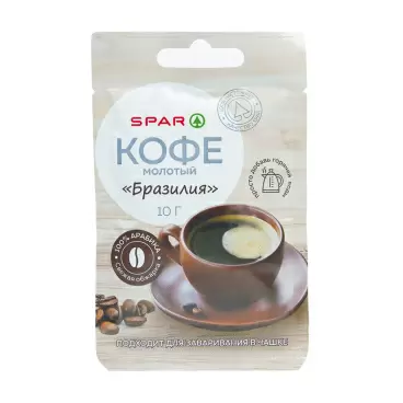 Изображение товара Кофе Молотый SPAR Бразилия 10г