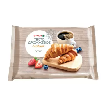 Изображение товара Тесто SPAR Слоеное Дрожжевое 500г