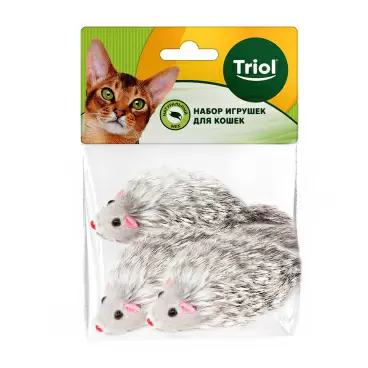 Изображение товара Набор Игрушек Triol для Кошек Мышь Серая