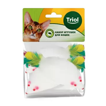 Изображение товара Набор Игрушек Triol для Кошек Мышь-шар с Колокольчиком