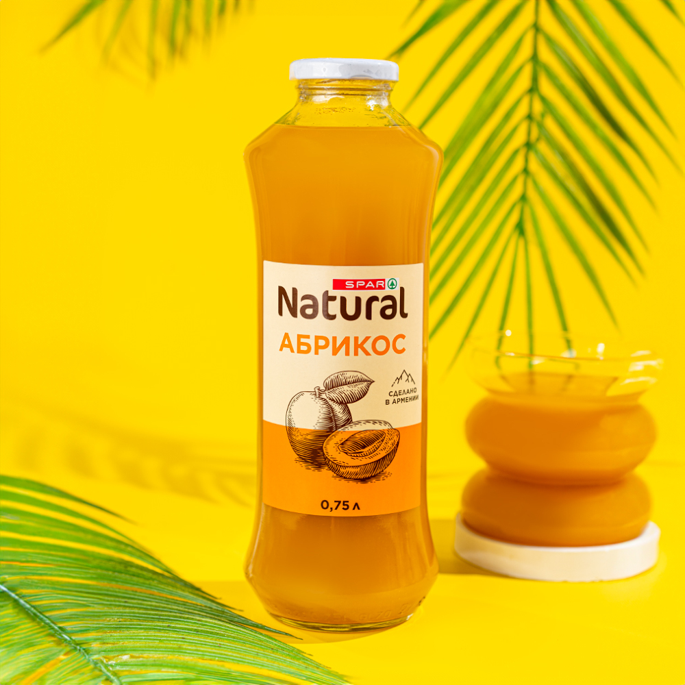 Изображение товара SPAR NATURAL Абрикос Нектар 0,75 л в стекле