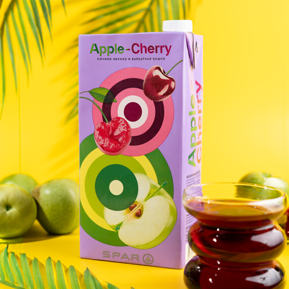 Изображение товара Нектар SPAR Яблоко Вишня 2л