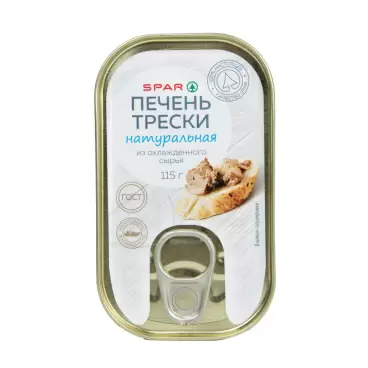 Изображение товара Печень Трески SPAR Натуральная Охлажденная 115г