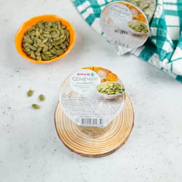 Изображение товара Семечки Тыквенные SPAR Очищенные Жареные Соленые 70г Стакан