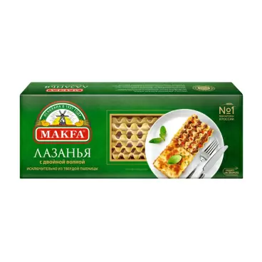 Изображение товара Макаронные Изделия Makfa Лазанья с Двойной Волной 500г