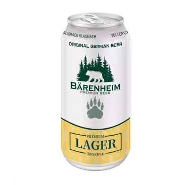 Изображение товара Пиво Barenheim Lager Светлое Пастеризованное 5,1% 0,5л ж/б
