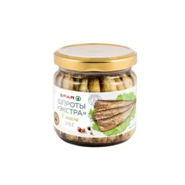Изображение товара Шпроты SPAR Экстра 270г Стекло