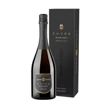 Изображение товара Вино Игристое Агора Кюве Белое Брют 12,5% 0,75л п/у